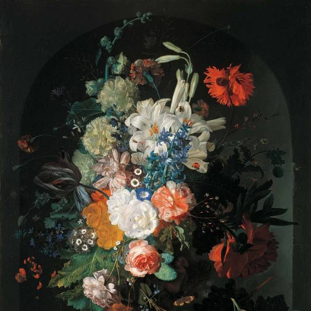 油画欧美插画花卉装饰画