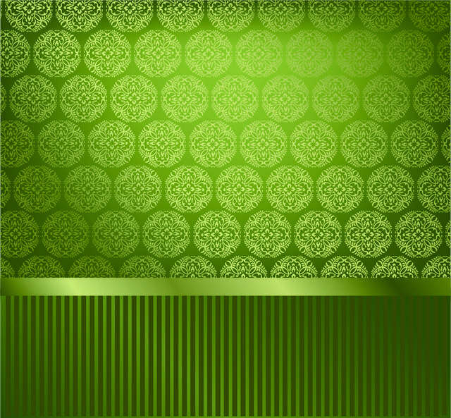 典雅绿色古典花纹背景图案