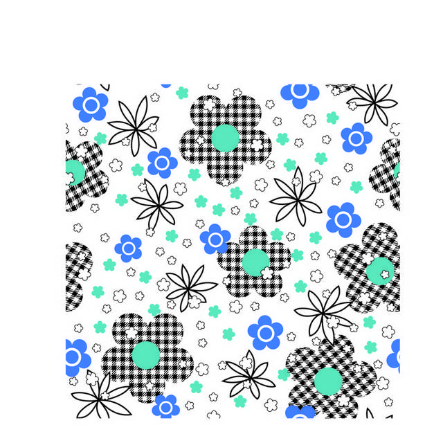 蓝色碎花背景图案