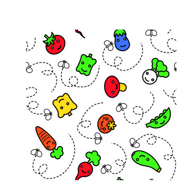 卡通蔬菜背景图案