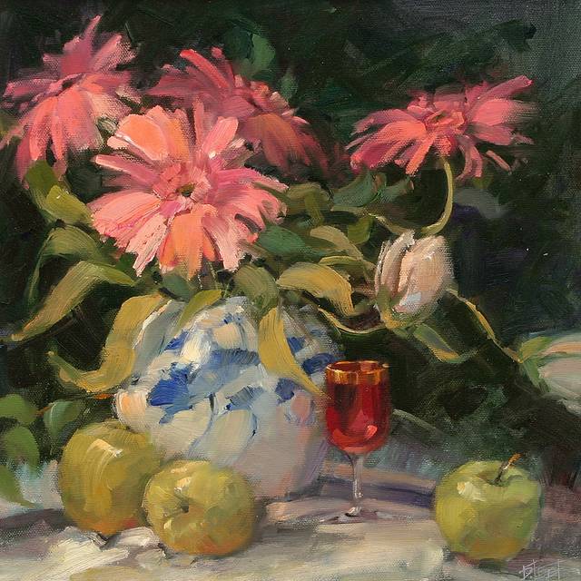 油画精美花朵装饰画