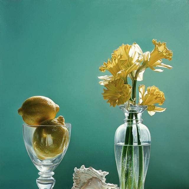 柠檬黄花装饰画
