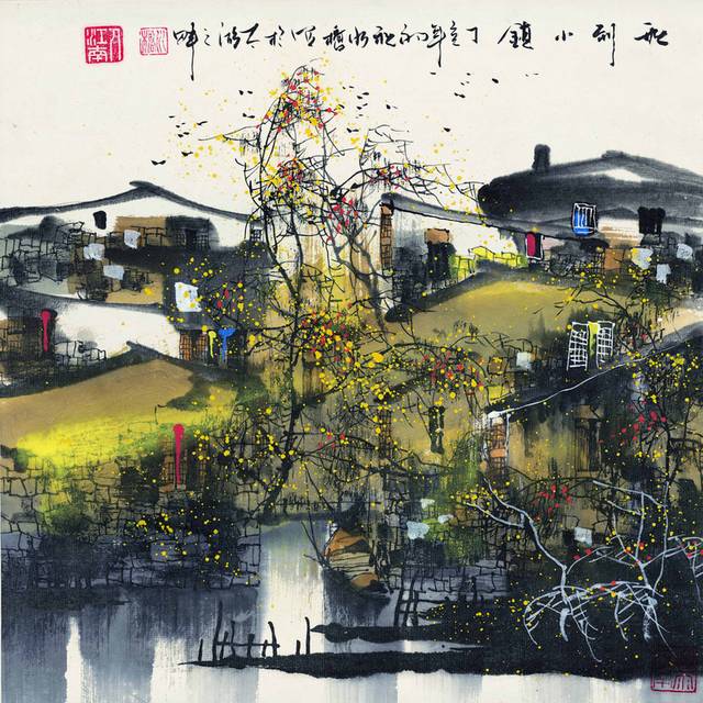 工笔水乡装饰画1