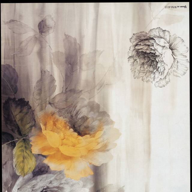 复古花朵手绘装饰画