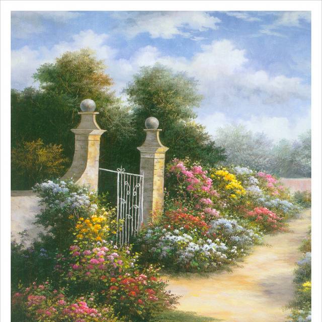 彩色油画花朵装饰画