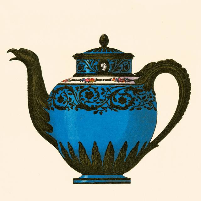 蓝色茶壶装饰画