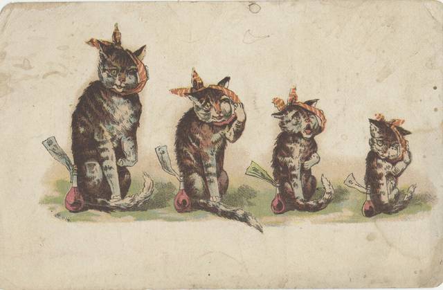 四只小猫装饰画素材