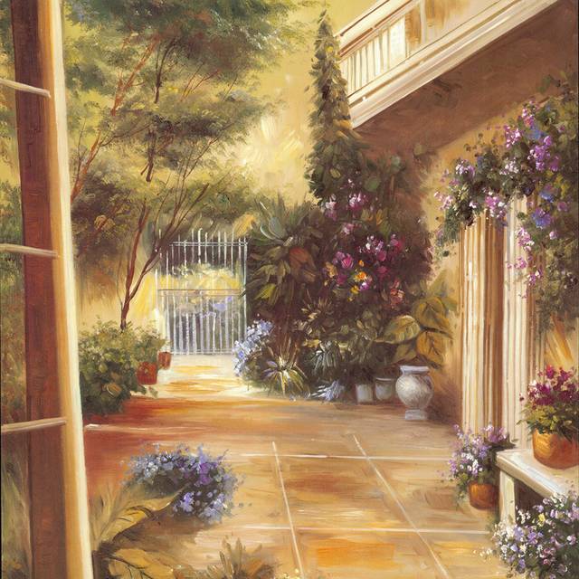 彩色油画鲜花装饰画