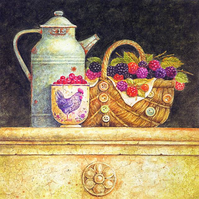 柜子上的茶壶装饰画