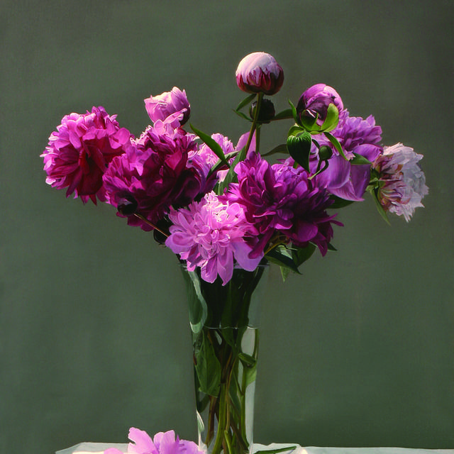 花瓶静物油画装饰画