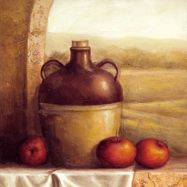 水果和瓶子装饰画1