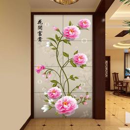 金色花开富贵玄关画_图品汇