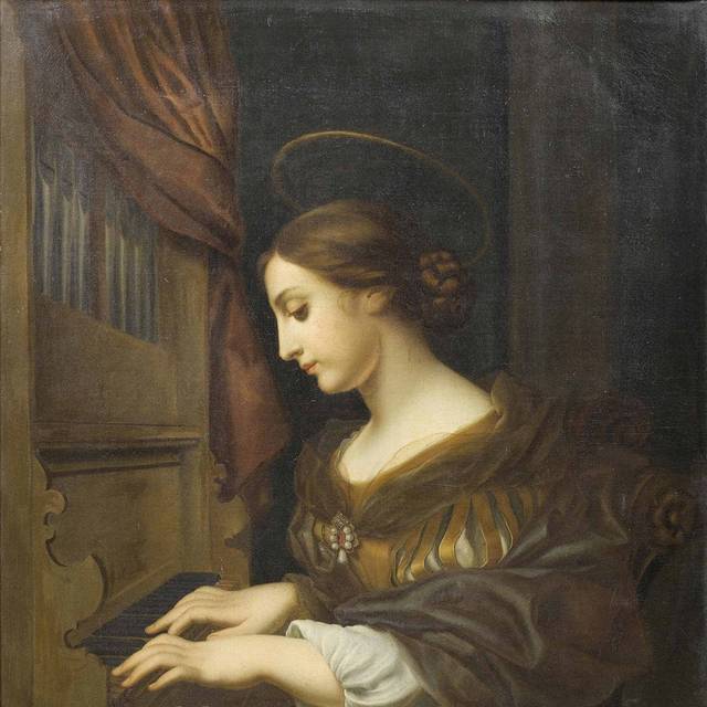 弹钢琴的女人宫廷油画