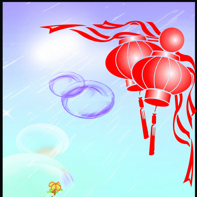 金色菊花国画