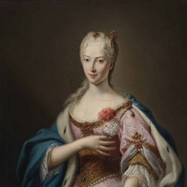 粉裙子的女人欧洲宫廷油画