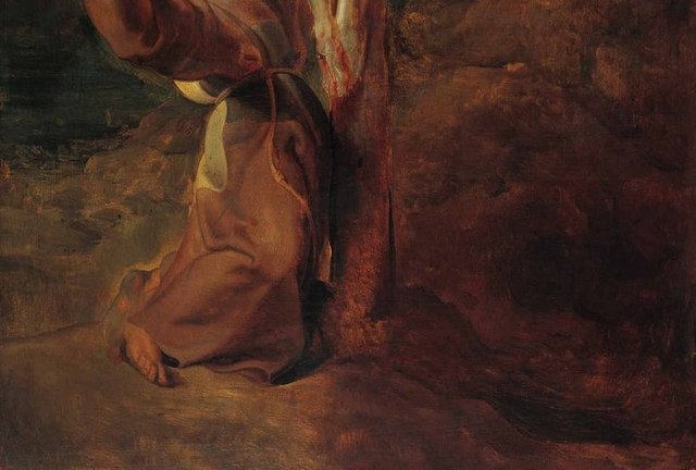 油画耶稣十字架装饰画
