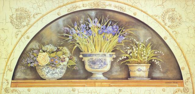 欧式古典花盆装饰画2