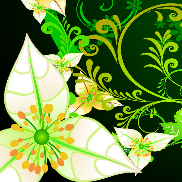 绿色花藤装饰画