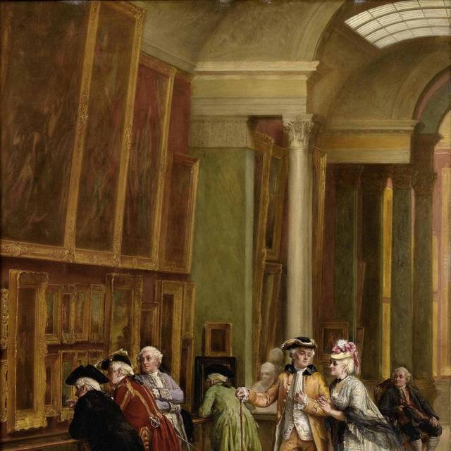 美术馆里的贵族宫廷油画装饰画