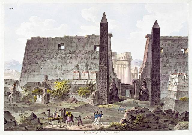 油画遗迹建筑装饰画