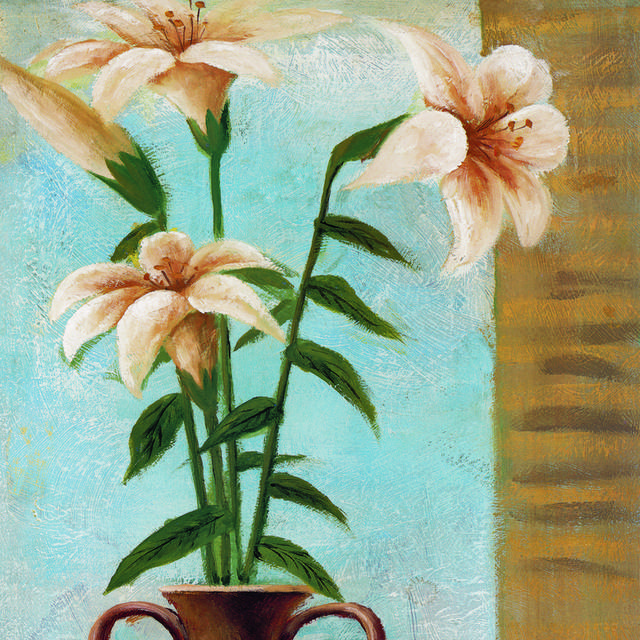 白色鲜花装饰画4