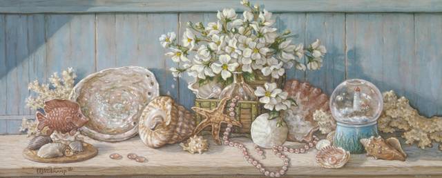 珍珠花朵客厅装饰画1