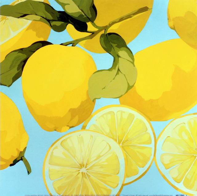 手绘柠檬装饰画2