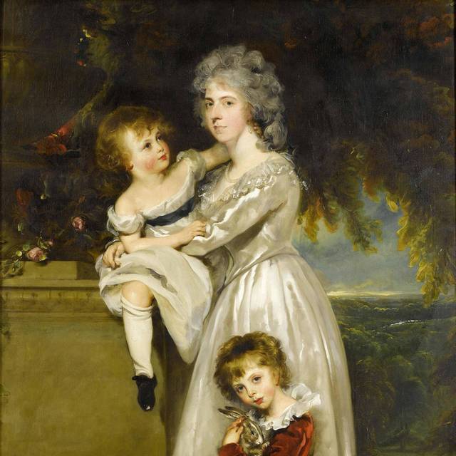 抱着小孩的母亲宫廷油画装饰画