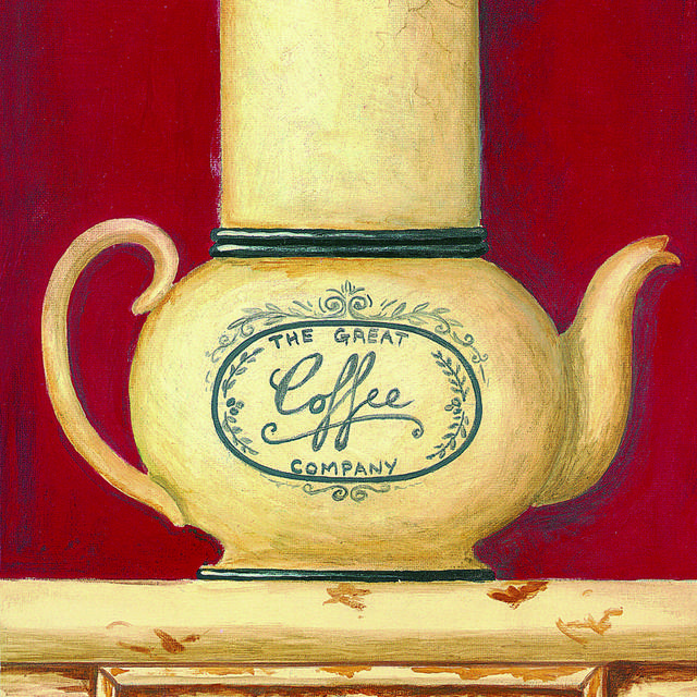 古典咖啡壶装饰画