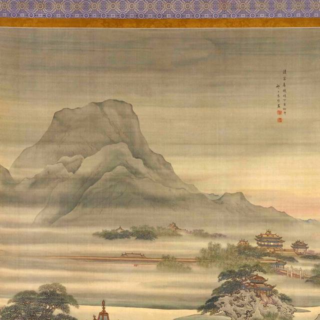 中国风山水工笔装饰画