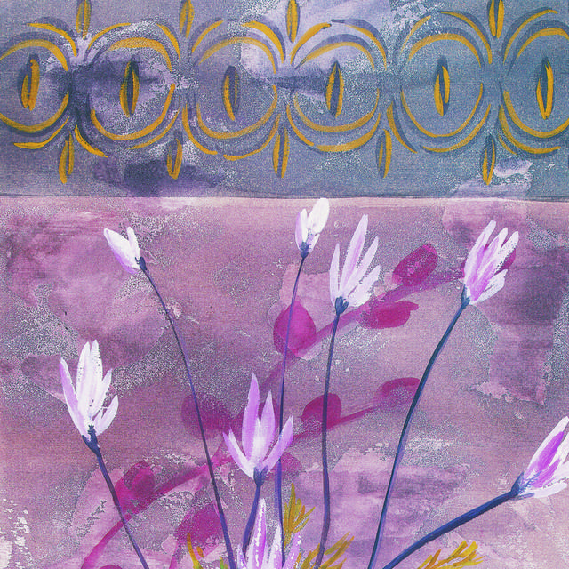 花瓶紫花装饰画2