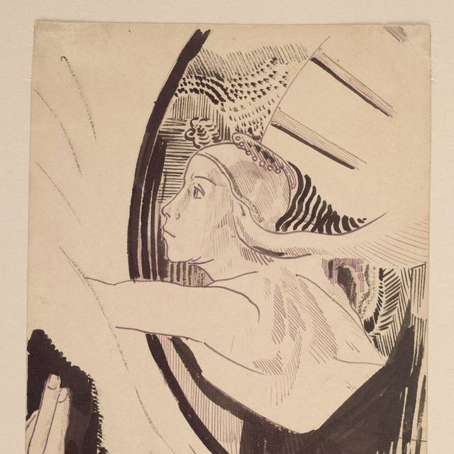 手绘简画人物装饰画