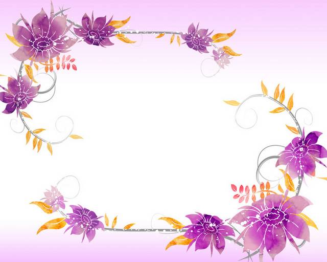 美丽紫色鲜花装饰画