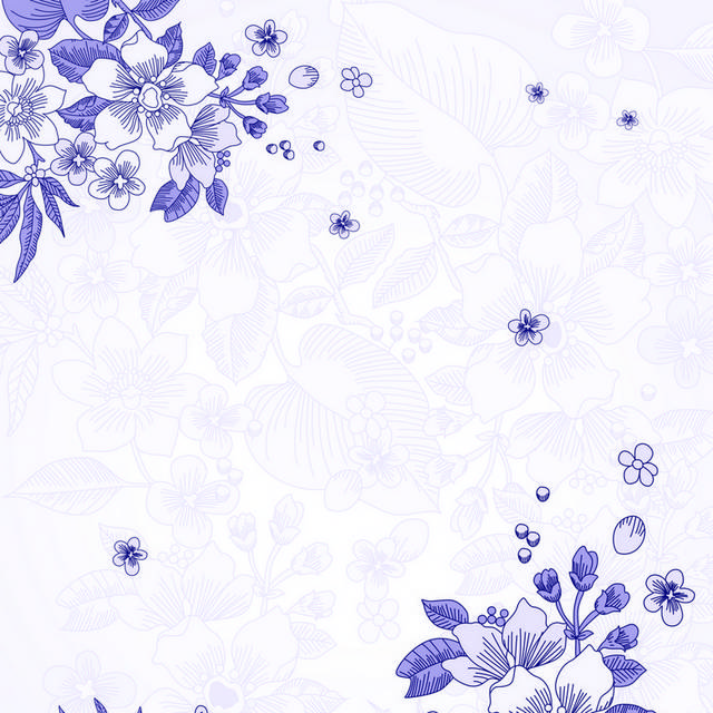 素雅紫色手绘花客厅装饰画