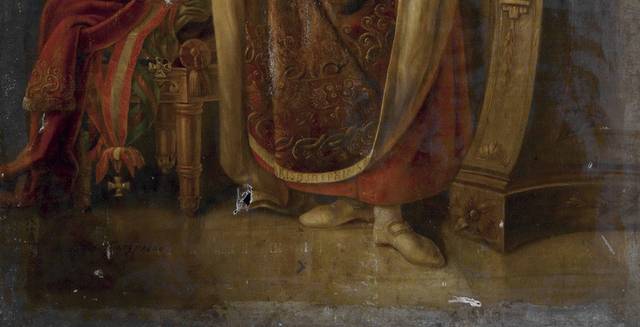穿红袍的男人欧洲宫廷油画