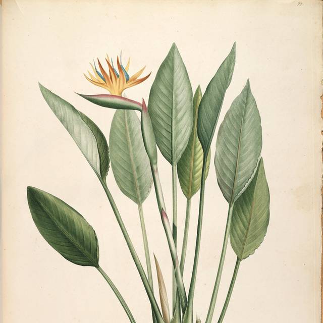 复古黄花绿叶装饰画1