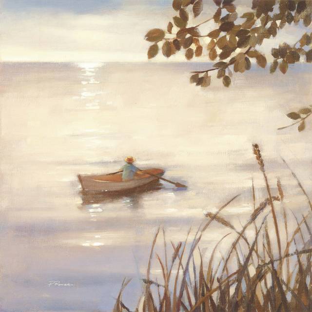 唯美手绘海边手绘装饰画1