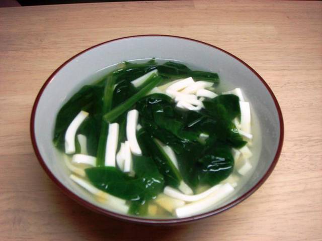 菠菜豆腐汤1