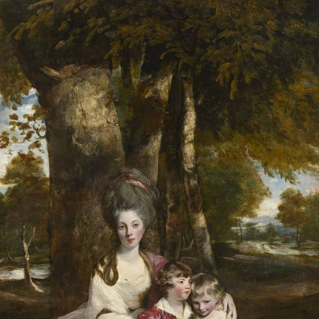 树下的母亲和孩子们欧洲宫廷油画