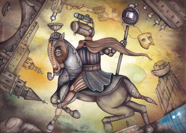 机械骑士装饰画