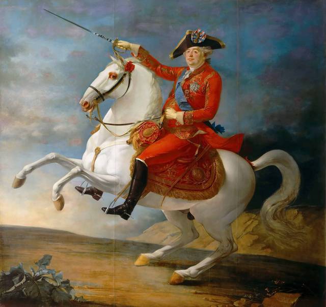 骑白马的将军欧洲宫廷油画