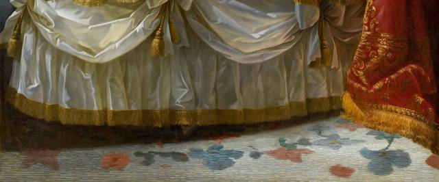 繁华衣着的女人欧洲宫廷油画