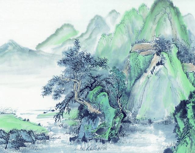 中式水墨山水装饰画5