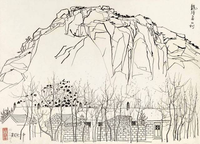 吴冠中画作手绘作品1