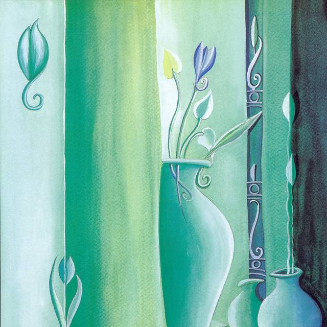 抽象彩色花瓶装饰画1