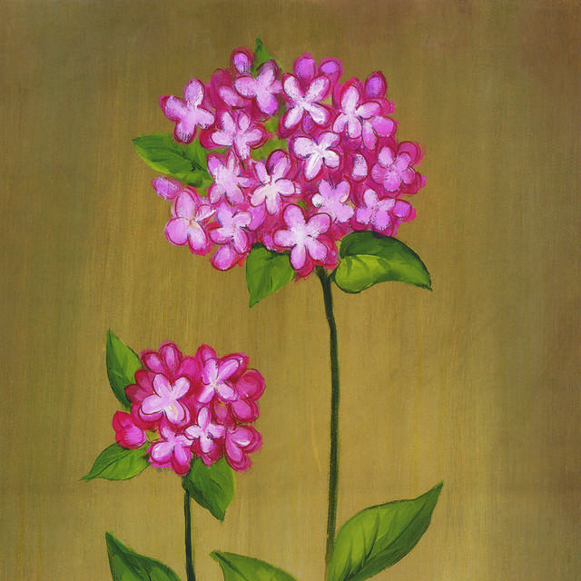 紫花盆栽装饰画2
