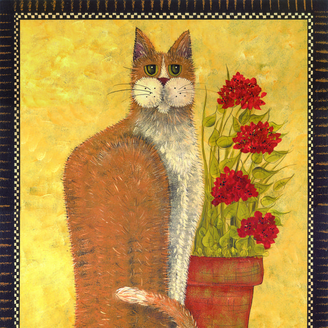 黄猫装饰画