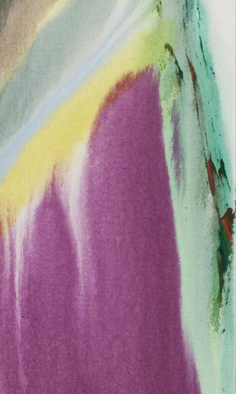 紫黄绿抽象装饰画