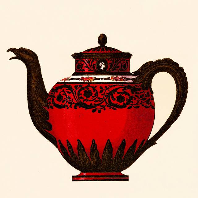 红色茶壶装饰画