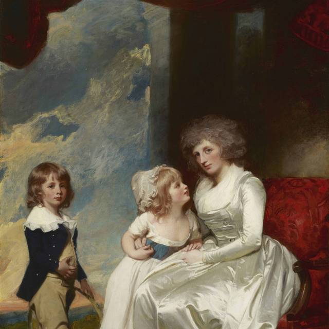 母亲和孩子欧洲宫廷油画